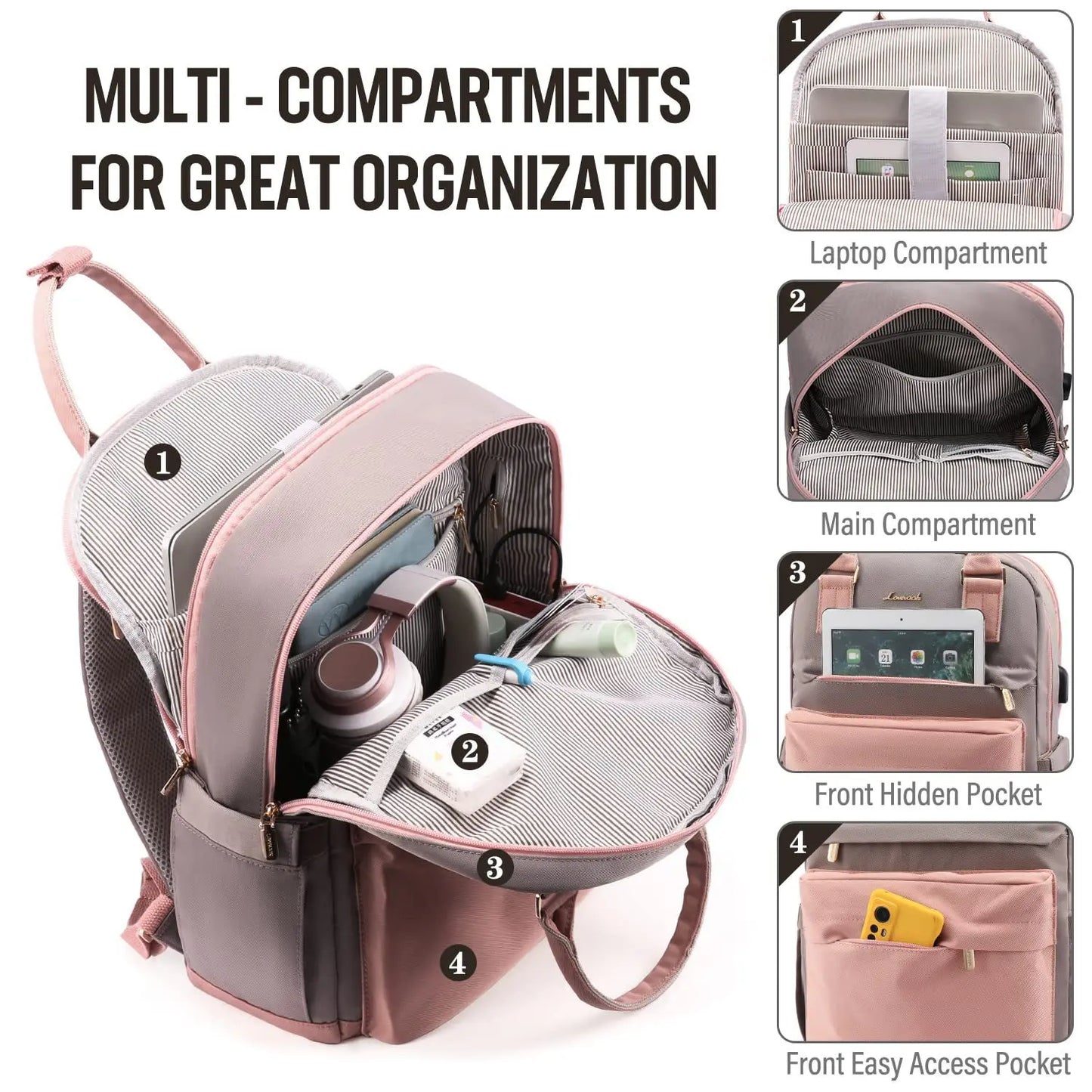 Bagpack for Women Patchwork Basic Nylon Waterproof Fashion Tote Bag Travel Hiking Usb Port 15’6in Notebook Backpacks New Street