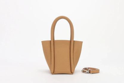 Bags for Woman 2024 New Korean Minority Cowhide Bucket Bag One Shoulder Crossbody Portable Versatile Mini Handbags Purses Female