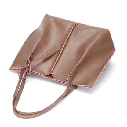 Bags for Women 2024 New Genuine Leather Fashion Bucket Bag Simple Large Capacity Tote Bag Shoulder Bag Luxury Designer Handbag