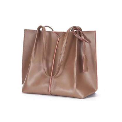 Bags for Women 2024 New Genuine Leather Fashion Bucket Bag Simple Large Capacity Tote Bag Shoulder Bag Luxury Designer Handbag