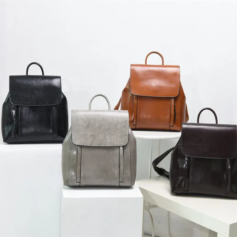 Bags for Women 2024 New Women's Backpack Fashion Genuine Leather Multifunctional Large Capacity Laptop Backpack  School Bag