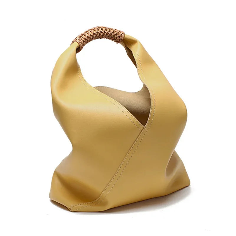 Bags for Women, Versatile Genuine Leather, High-end Armpit Bag, Fashionable Portable Shoulder Bag, Large Capacity Niche Tote Bag