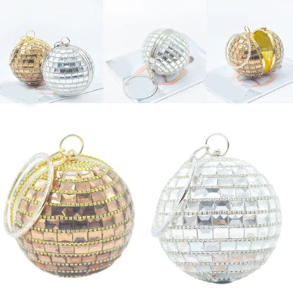 Ball Shaped Handbag Purse Evening Clutch Purse for Wedding