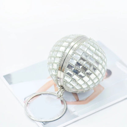 Ball Shaped Handbag Purse Evening Clutch Purse for Wedding