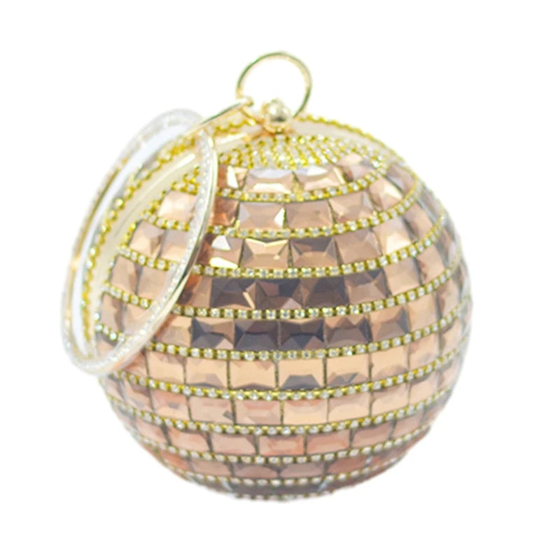 Ball Shaped Handbag Purse Evening Clutch Purse for Wedding