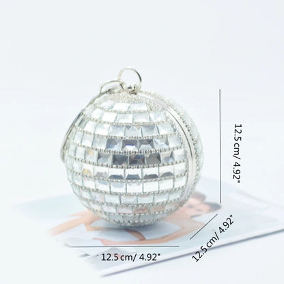 Ball Shaped Handbag Purse Evening Clutch Purse for Wedding