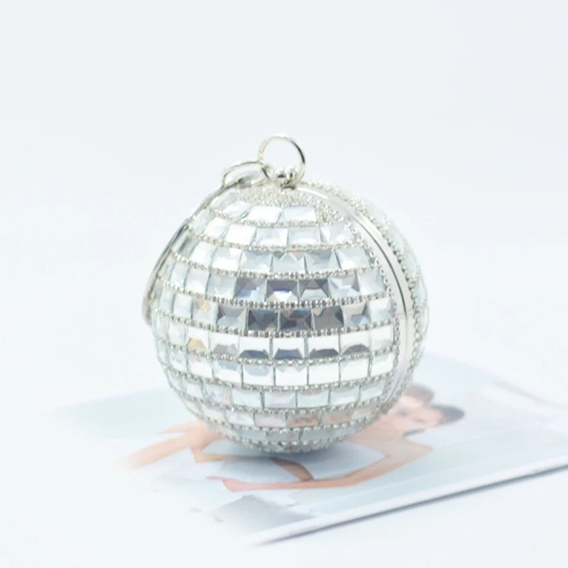Ball Shaped Handbag Purse Evening Clutch Purse for Wedding