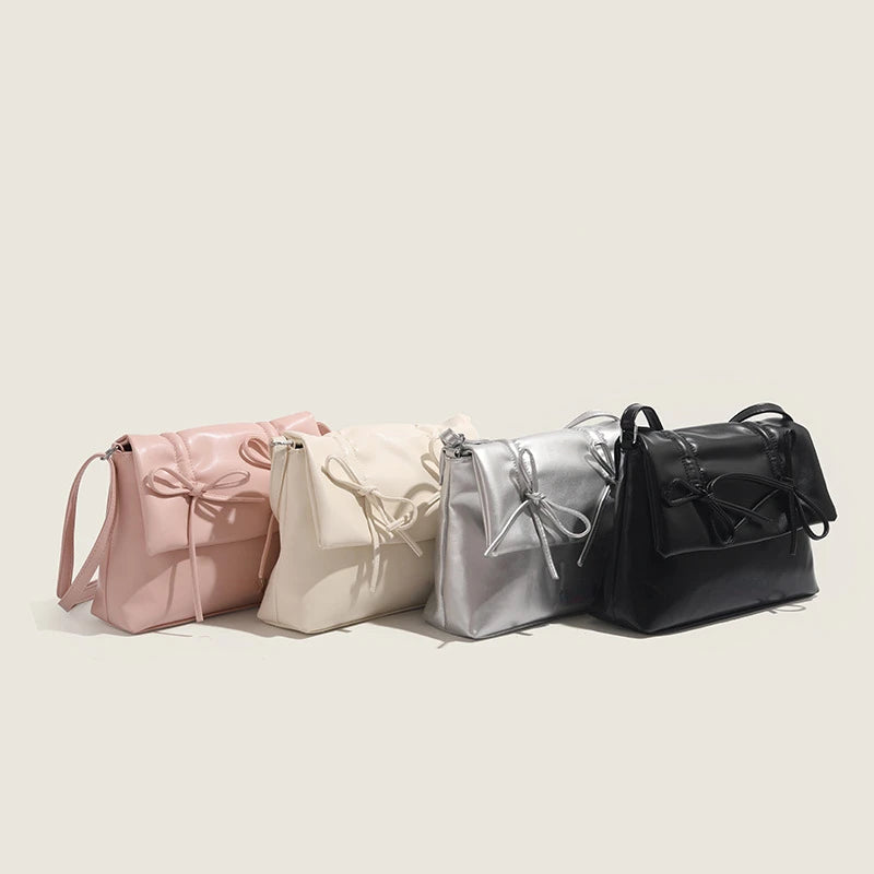 Ballet Style Bow Underarm Shoulder Bag Women 2024 New Large Capacity Crossbody Handbags High Quality Commuter Tote Bolsas Mujer
