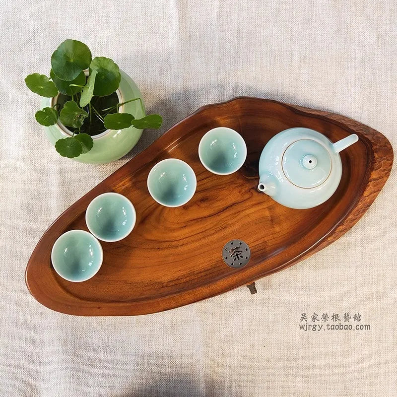 Balsam Camphor Wood Whole Wooden Drainage Water Storage TeaSet Drawer Tea Board Kung Fu Tea Tray Chinese Tea Ceremony Tools