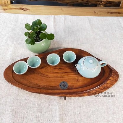 Balsam Camphor Wood Whole Wooden Drainage Water Storage TeaSet Drawer Tea Board Kung Fu Tea Tray Chinese Tea Ceremony Tools