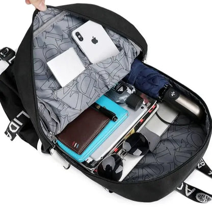 Bambi USB Teenagers Schoolbags Women Men Laptop Travel Backpack Girl Boys Kids School Book Bags