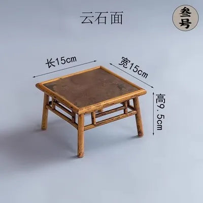 Bamboo Bracket Storage Rack, Tea Table Decoration, Stationery Base, Duobao Ge Tea Set