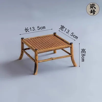 Bamboo Bracket Storage Rack, Tea Table Decoration, Stationery Base, Duobao Ge Tea Set