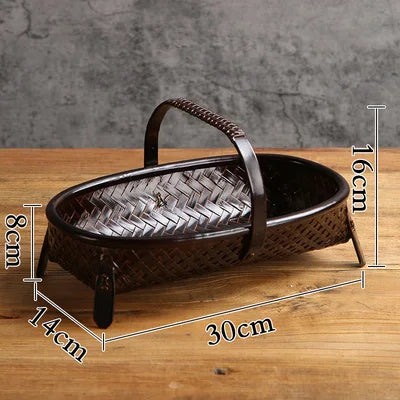 Bamboo Lacquerware Hamper Cookie Sushi Gift Packing Box Storage Japanese Decoration