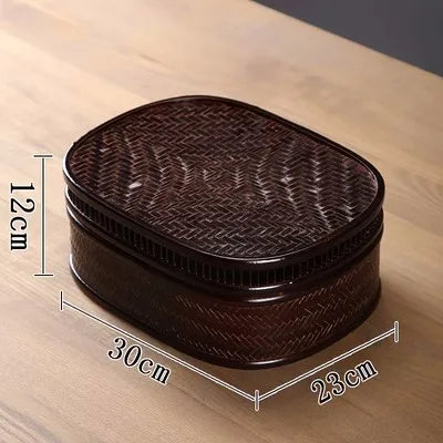 Bamboo Lacquerware Hamper Cookie Sushi Gift Packing Box Storage Japanese Decoration