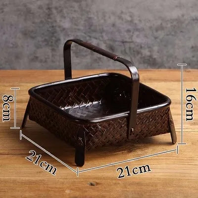Bamboo Lacquerware Hamper Cookie Sushi Gift Packing Box Storage Japanese Decoration