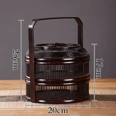 Bamboo Lacquerware Hamper Cookie Sushi Gift Packing Box Storage Japanese Decoration