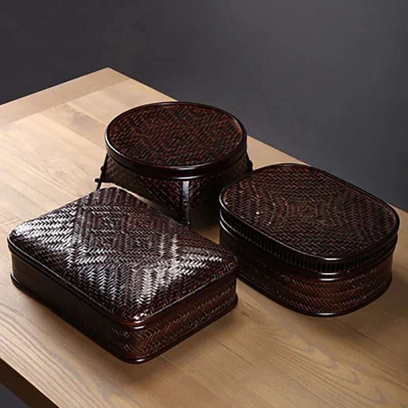 Bamboo Lacquerware Hamper Cookie Sushi Gift Packing Box Storage Japanese Decoration
