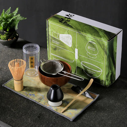 Bamboo Tea: Song Dynasty Tea Pointing Set Japanese Matcha Brush Stirring and Brushing Tea Vertical Matcha Bowl Wooden Bowl
