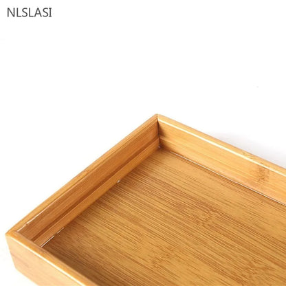 Bamboo Tea Tray Chinese Tea Accessories High Quality Serving Food Coffee Tea Cutlery Tray Tea Serving Tray Set