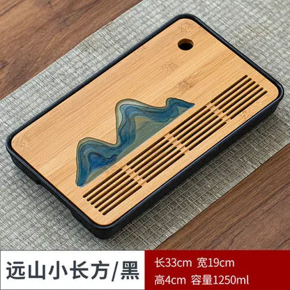 Bamboo Tea Tray Pu'er tea Tea Board  1PC Drainage Water Storage kung-fu Tea Set Tea Table Chinese Tea Room Board Ceremony Tools