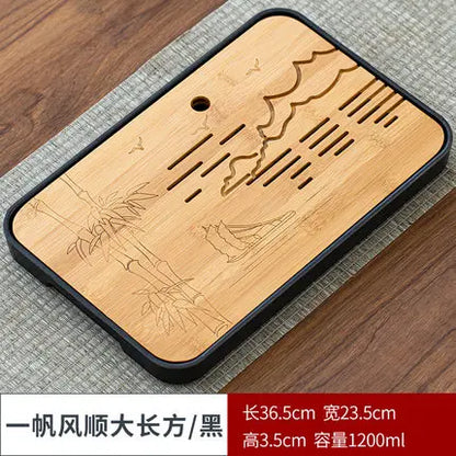 Bamboo Tea Tray Pu'er tea Tea Board  1PC Drainage Water Storage kung-fu Tea Set Tea Table Chinese Tea Room Board Ceremony Tools