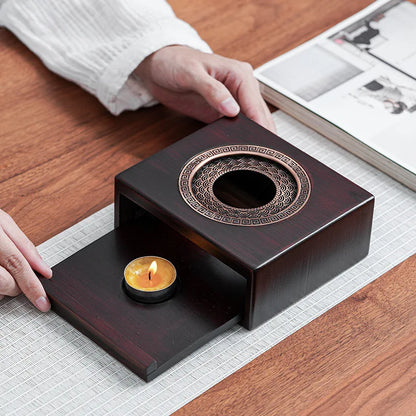 Bamboo Tea Warmer Teapot Heater Candle Heating Holder Japanese-style Thermostat Wine Temperature Base Tea Pot Stove Insulation