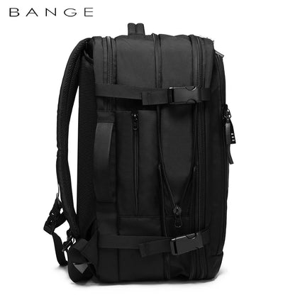 Bange 40L Travel Backpack Men USB Anti-theft 17.3 Laptop Backpack School Expandable Bag Compass Fashion Male Backpack Large