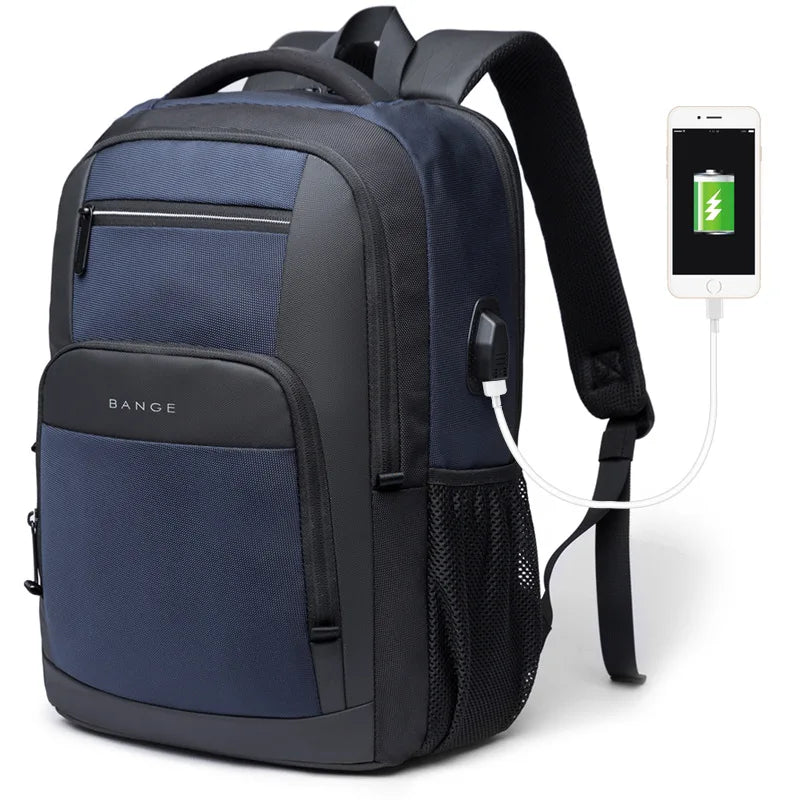 Bange Backpack for Teenager Student School Bag Large Capacity 15.6 Laptop Daily USB Charging Waterproof Laptop Backpack New