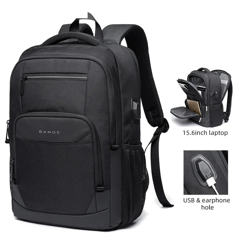 Bange Backpack for Teenager Student School Bag Large Capacity 15.6 Laptop Daily USB Charging Waterproof Laptop Backpack New