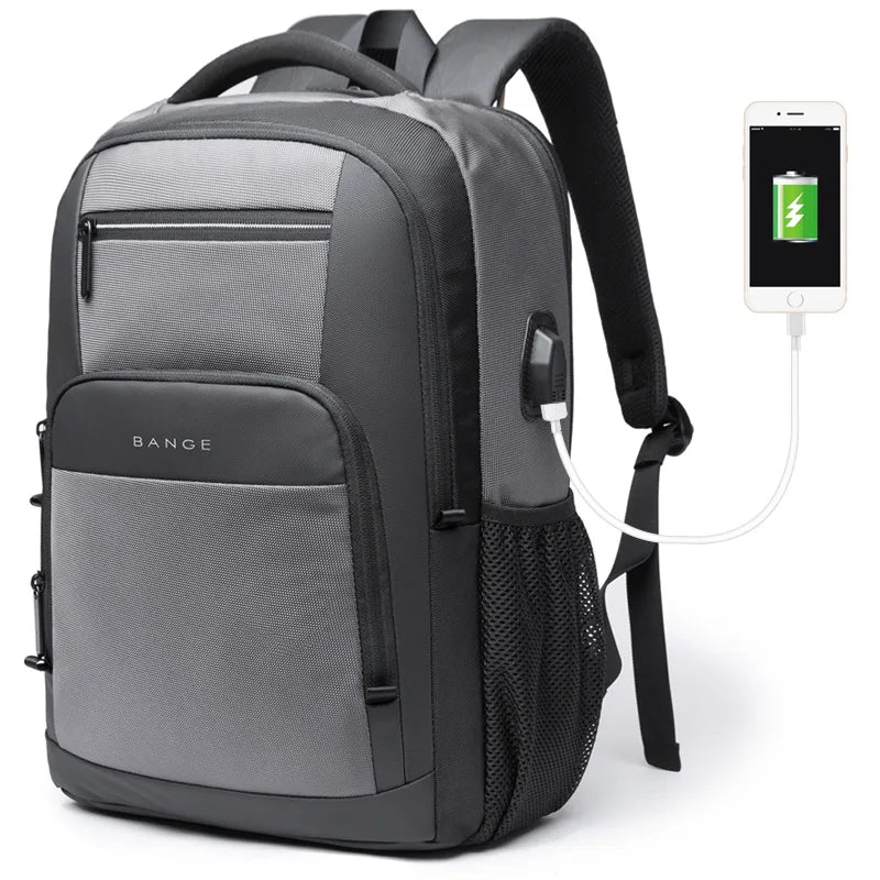 Bange Backpack for Teenager Student School Bag Large Capacity 15.6 Laptop Daily USB Charging Waterproof Laptop Backpack New