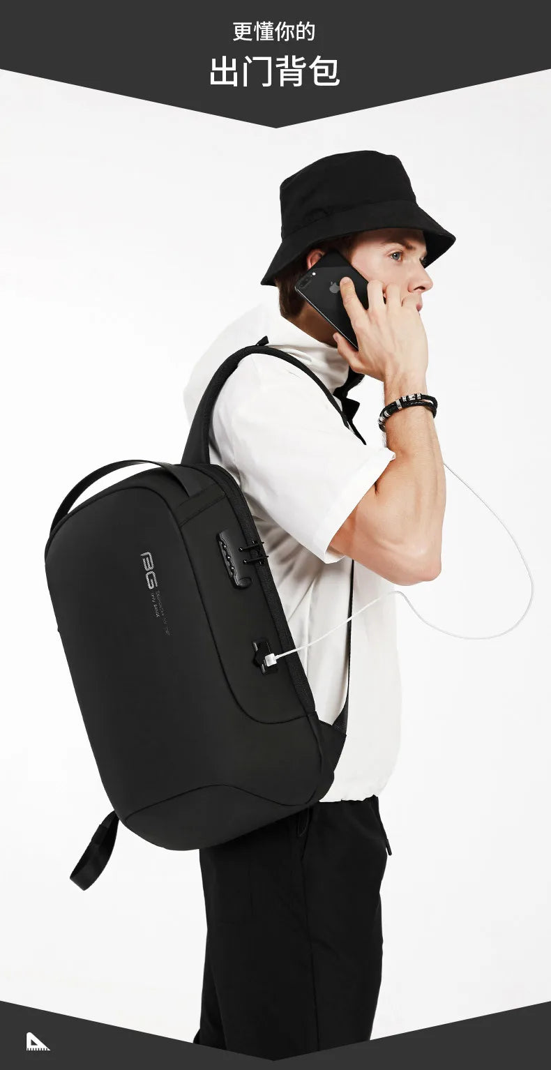 Bange Backpacks for Men 15.6 inch Laptop Backpacks Fashion Waterproof Travel Backpack Anti-thief Male school Bags