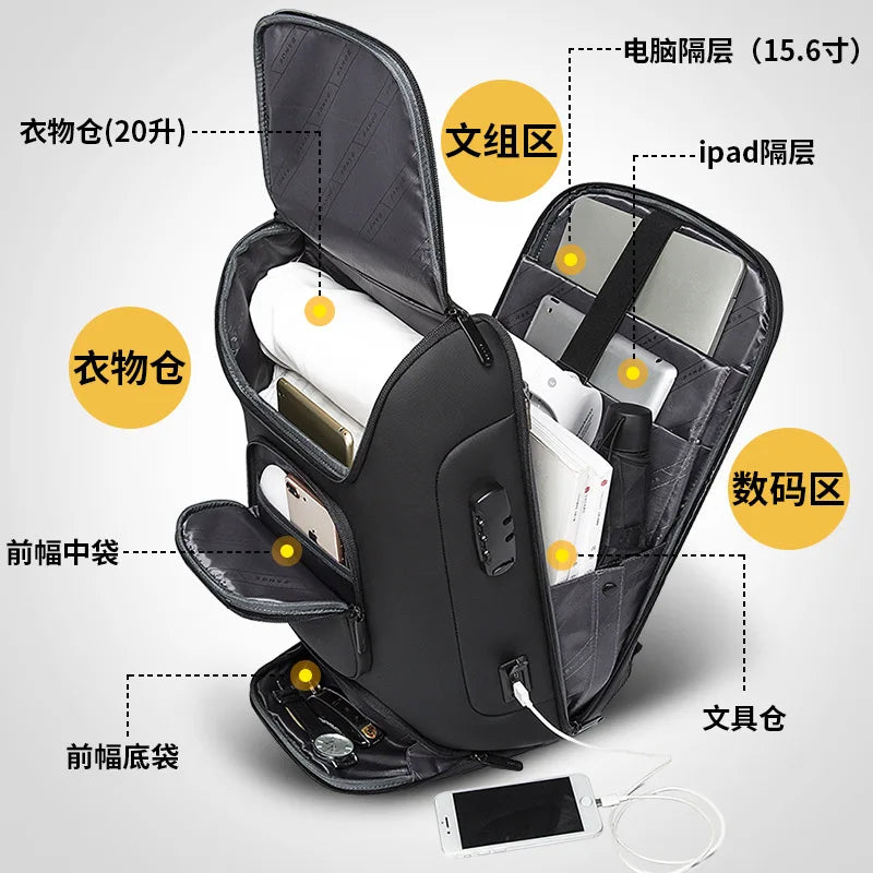 Bange Capacity Arrival 15.6 inch Laptop Backpacks Multifunctional with WaterProof Daily Work Business Backpack for Men