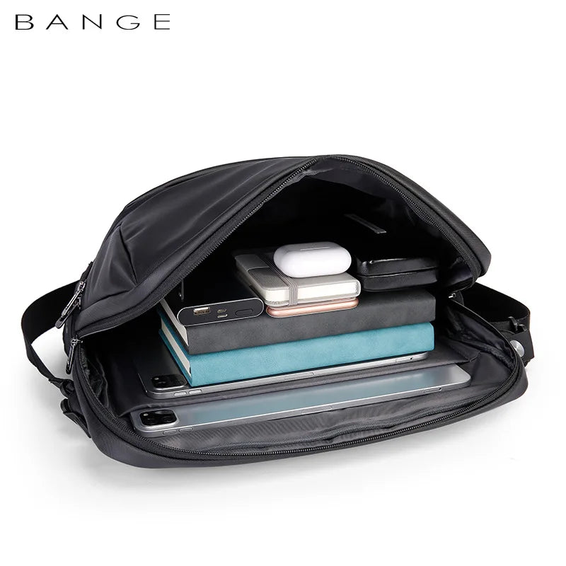 Bange Chest Bag Men Crossbody bag Men's crossbody bag Fashion large capacity single shoulder bag Business commuter messenger bag