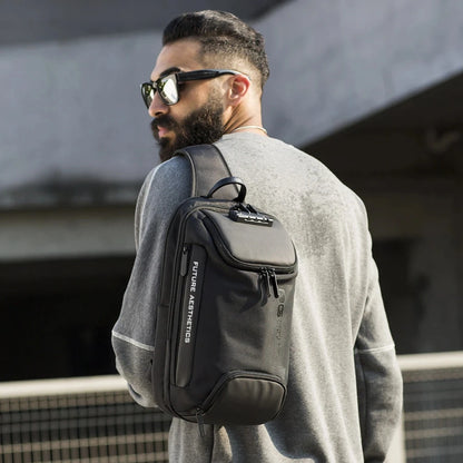 Bange Chest Bag Pack Multi functional Men's Oxford Crossbody Bag Anti-theft Shoulder Bags Short Trip Messenger USB Charging