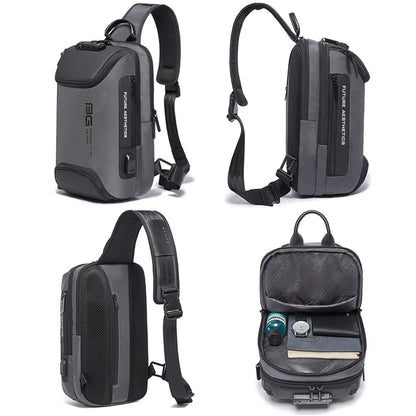 Bange Chest Bag Pack Multi functional Men's Oxford Crossbody Bag Anti-theft Shoulder Bags Short Trip Messenger USB Charging