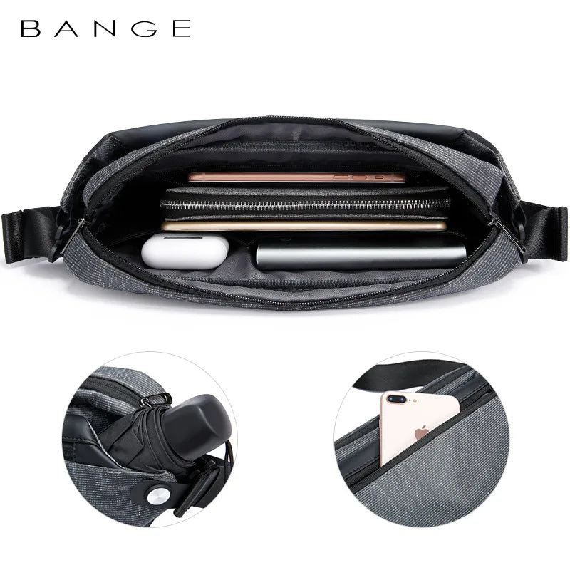 Bange Crossbody Bag Shoulder Bag Men's Chest Bag Woman Leisure Travel Cycling Pack Outdoor Messenger Bag Fashion
