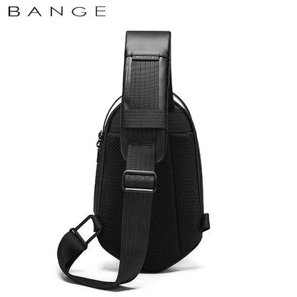 Bange Crossbody anti-theft waterproof bag  with USB Charging  Casual Travel Handbag hard case Chest Bag Male