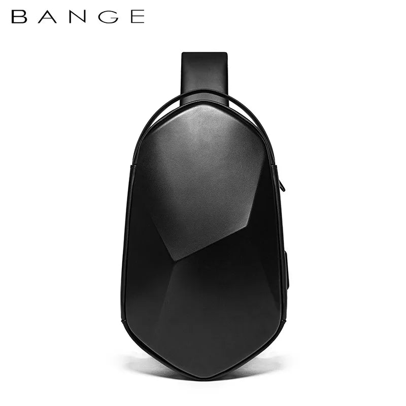 Bange Crossbody anti-theft waterproof bag  with USB Charging  Casual Travel Handbag hard case Chest Bag Male