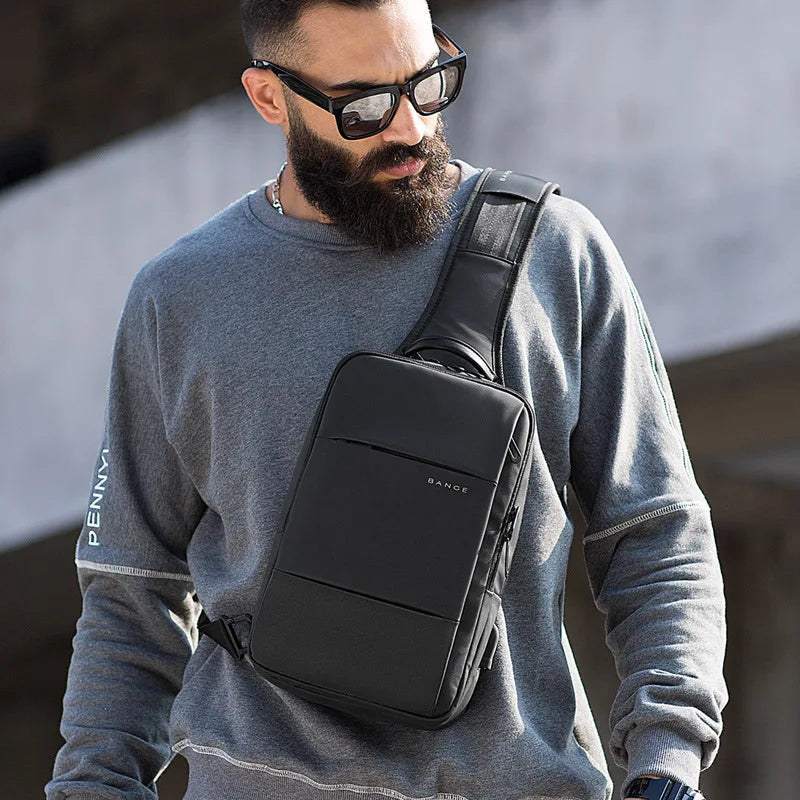 Bange Fashion Sling  Men Travel Waterproof Leisure Business Chest Sports Packs Messenger Shoulder Running Bag men's Boys