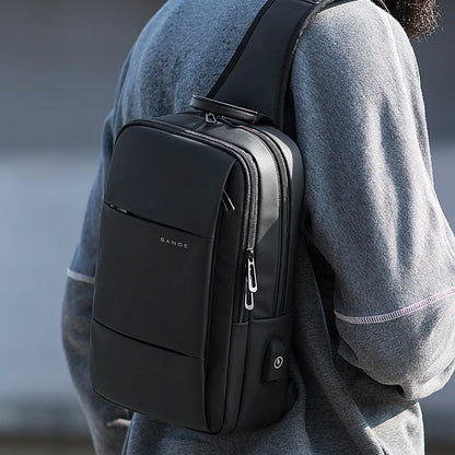 Bange Fashion Sling  Men Travel Waterproof Leisure Business Chest Sports Packs Messenger Shoulder Running Bag men's Boys