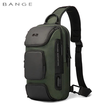 Bange Fashion men's luxurious chest bag Comfortable and breathable male messenger bag Crossbody Shoulder Bags