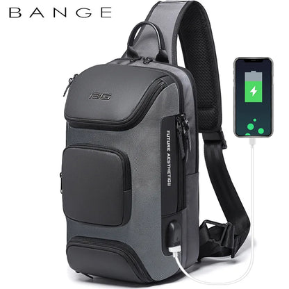 Bange Fashion men's luxurious chest bag Comfortable and breathable male messenger bag Crossbody Shoulder Bags