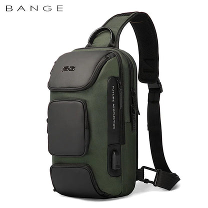 Bange Fashion men's luxurious chest bag Comfortable and breathable male messenger bag Crossbody Shoulder Bags