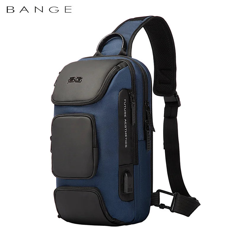 Bange Fashion men's luxurious chest bag Comfortable and breathable male messenger bag Crossbody Shoulder Bags