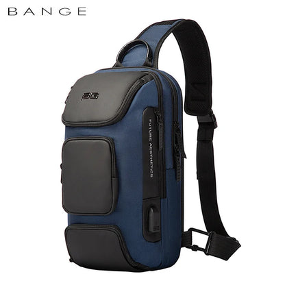 Bange Fashion men's luxurious chest bag Comfortable and breathable male messenger bag Crossbody Shoulder Bags