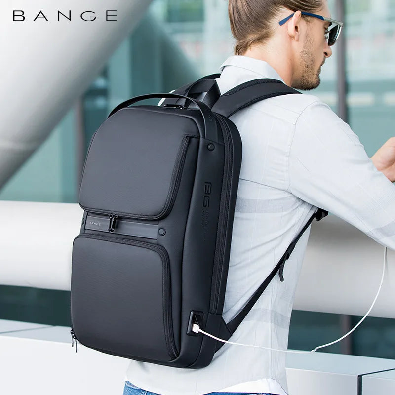 Bange Genuine Multifunction Space Men's Backpacks Teenage long haul Travel bag with USB interface 15.6 Laptop bag Waterproof