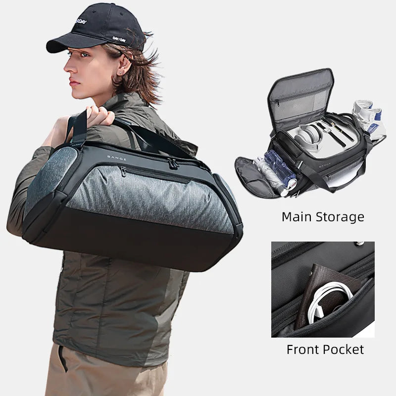 Bange Gym Bag High capacity Waterproof Dry Wet Separation suitcases Woman Yoga Fitness Pack Multifunctional Travel Bag Shoe Bag