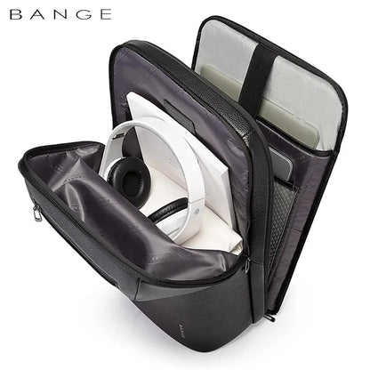 Bange Leather Backpack Men Business Backpack Laptop 15.6 Inch Computer Bag Large Capacity Bag Male Backpack.jpg_.webp