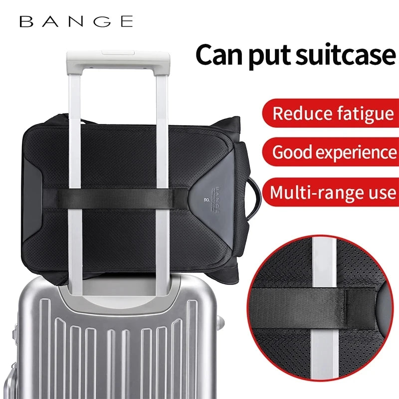 Bange Men Fashion Backpack Multifunctional Waterproof Backpack Daily Travel Bag Casual School Rucksack for Unisex